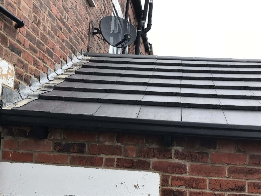 This is a photo of a small pitched roof which has just been replaced by EF Roofing Doncaster